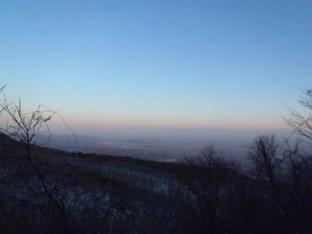 群馬の街が見えてきた。夜景が期待できそう