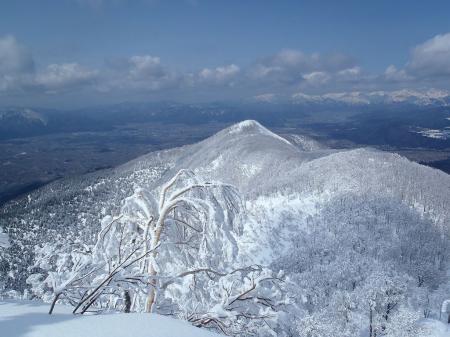 小荒島岳を望む