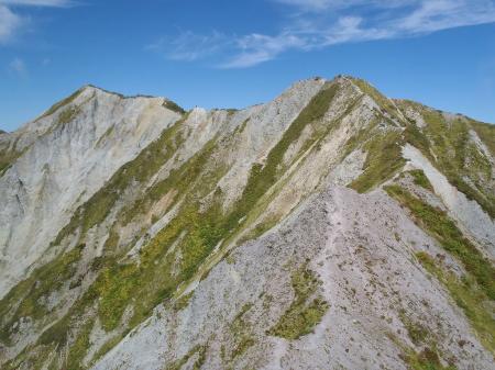 天狗ヶ峰そして剣ヶ峰への稜線