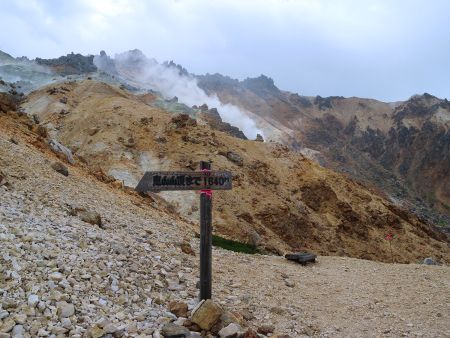 山頂まで1640mだが、この付近では硫黄ガスが流れてきて鼻がツンツンする