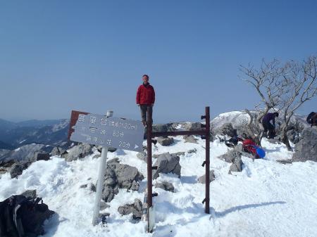 山頂で記念撮影