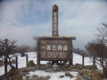 一等三角点なんだね。それにしても立派な山頂だ