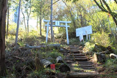 リフトから成就神社は一旦下って登る感じになる