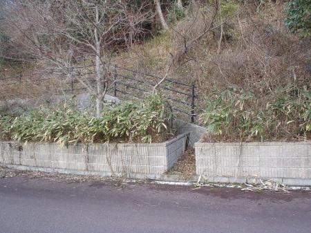 ここへ入り柵なりに左へ進みながら右手をみておく