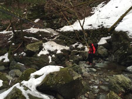 一つ目の沢渡り