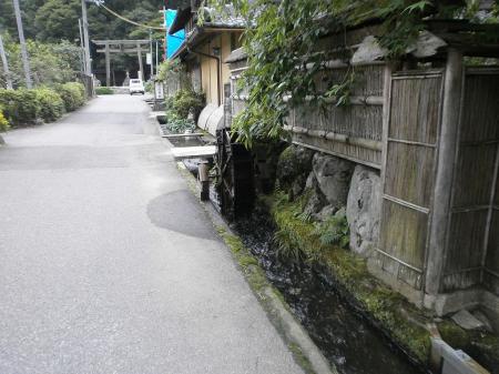 右に流れる川がきれい