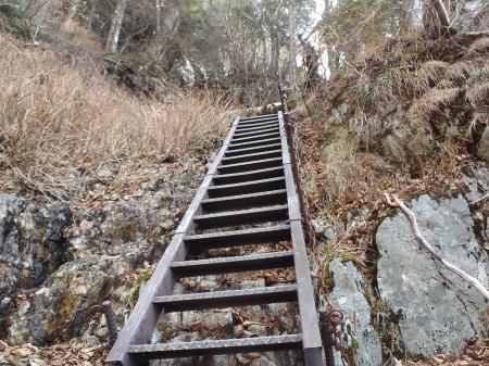 この付近から梯子がでてくる