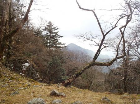 行者還岳が見える