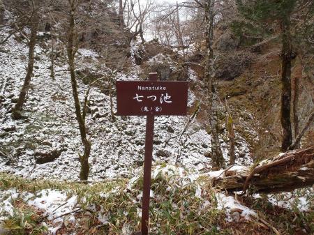 七つ池は空池だった