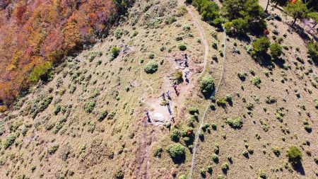 ここからは段ヶ峰の山頂でドローンによる空撮で撮影