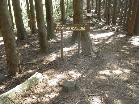 コル部に下ると分岐点。写真の左側に下っていくと狸穴の源泉に行けるらしいので後で考えることにした。ちなみに、右に下ると人気のある独鈷の滝へのルートだね