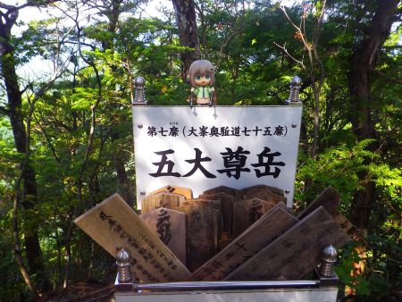 せっかくなので五大尊岳の山頂と雪村あおいちゃんを撮影しておいた