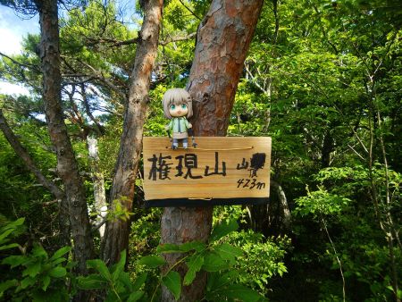 せっかくなので権現山のプレートと雪村あおいちゃんを撮影しておいた