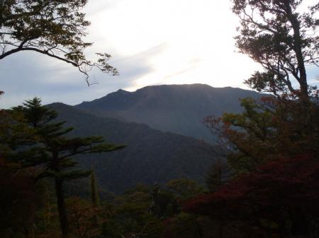弥山と八経ヶ岳もよく望めた