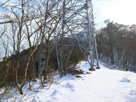 これが登山口にあった案内図にもあった関電鉄塔だと思われる