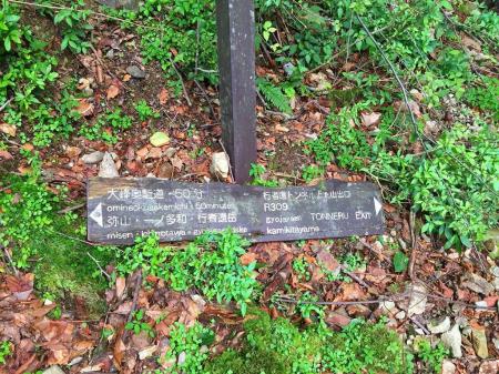 東口の登山口はご丁寧にも時間まで書いてくれていた