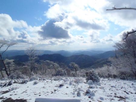 遠く大阪湾が見える