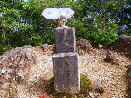 せっかくなので半作嶺の山頂で雪村あおいちゃんを撮影しておいた