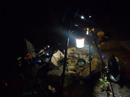 行者山頂で食事