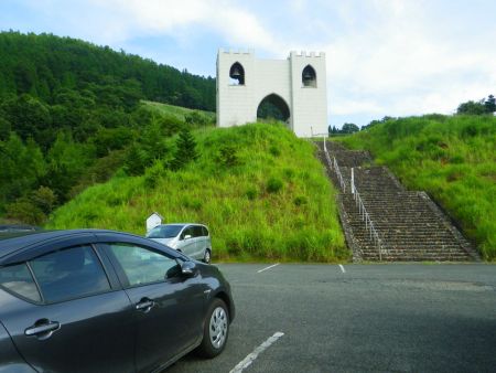 ベルピール駐車場に車をとめてスタート