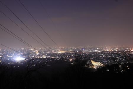 日高山中腹から夜景