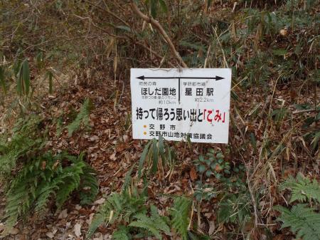 ほしだ園地へ向かう