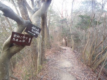 稜線にでて、先に馬木の峯、宗円へ向かう。