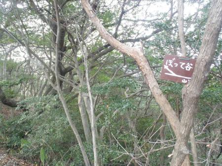 皿谷山に戻り、佛底山方面へ。ボッテ谷のほうに下らないこと