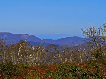 こっちもズームで撮影して画像を拡大したけど、こっちは白山が見えてるのかな！？