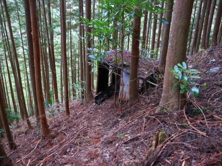 この建物は何だろうか？道はこの建物をくぐって先に進んでいく