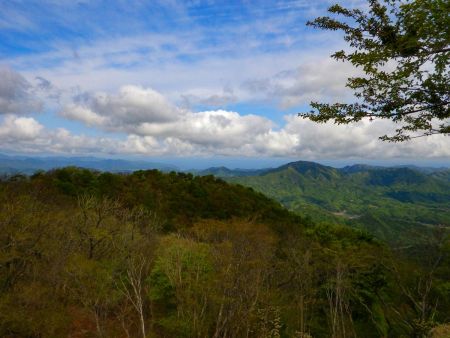 北西方面も海は見えるけどわずかに霞んでいてハッキリとは見えない