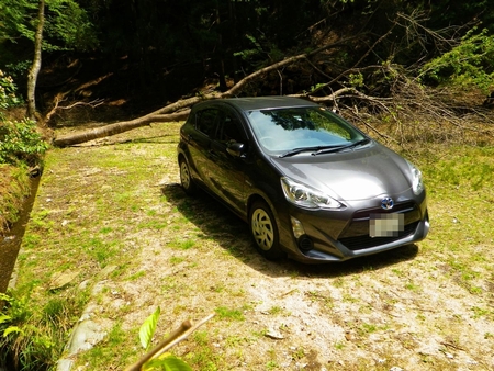 駐車ポイントまで戻ってこれた。短い距離だったけど波乱万丈の山行だった。お疲れ様でした