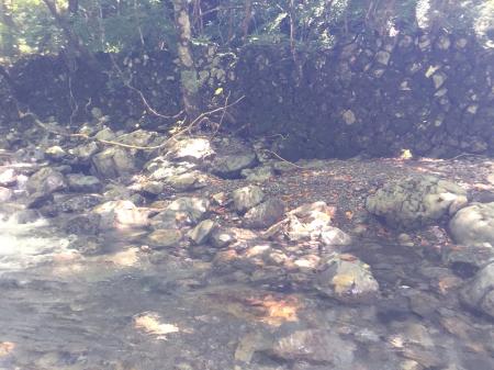 途中、石垣跡がありましたが、何に使われていたのか？？でした