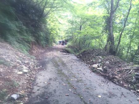 通行止めポイントに戻ってきました。お疲れ様でした