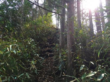 ここで一つのピーク。もはや心臓バクバク状態。最初の写真にある兜岳側のちょっと尖った部分のピークだというのがわかった。