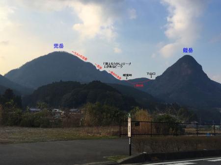 表面から見た今回のルートを大まかだけどまとめてみた