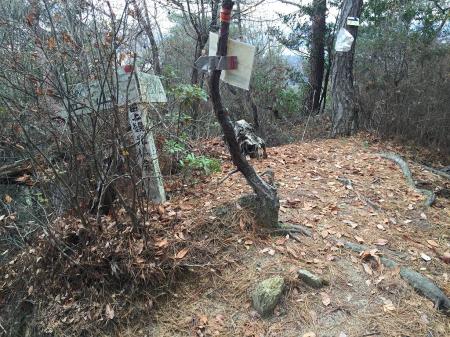 ここでやっとプレートがでてきた。堂山にいって再びここに戻る