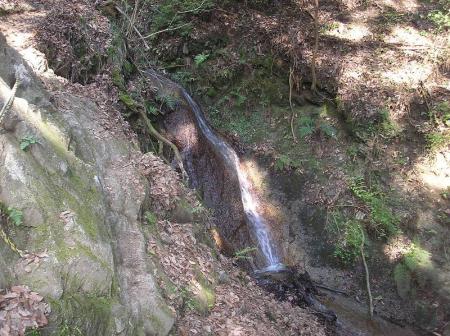 無名の滝か、細いけどこういうのも見所の一つかな！？