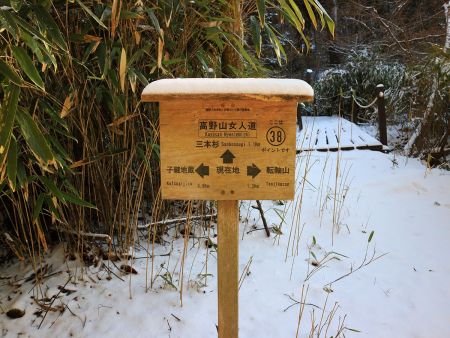 分岐はあるけど三本杉のほうへ行かずに子継地蔵のほうへ行く