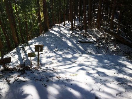摩尼峠に到着。ここの分岐で右の奥の院のほうへ下っていく