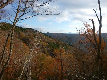 ここで少し展望のあるところがあった。向こう側に見えてるのは武奈ヶ岳と蓬莱山かな？