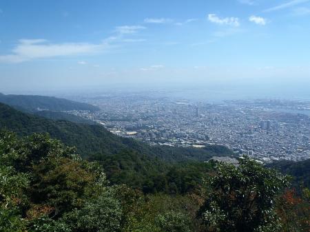 掬星台より大阪方面