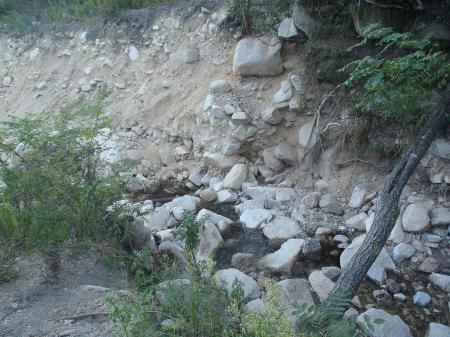 ここがさっきいってた崩壊箇所。ものすごいことになっていた