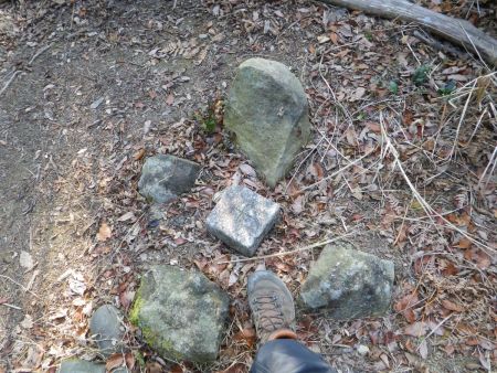 三峰山の三角点を撮影しておく。三角点マニアはこういう撮影の仕方はしないんだろうね