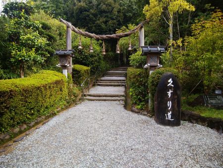 このくすり道を通っていく。何気に階段で登りになっている