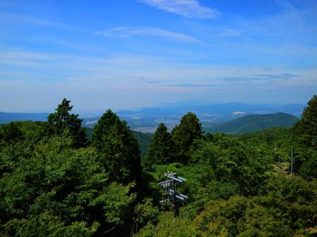星嶺の展望デッキから景色を見渡してみるけど木が育ったのが少し視界がなくなってるような気がする