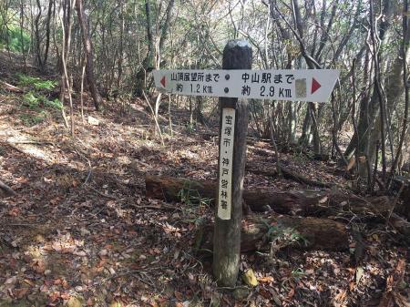 中山最高峰を目指す、頂上展望所は山頂ではない