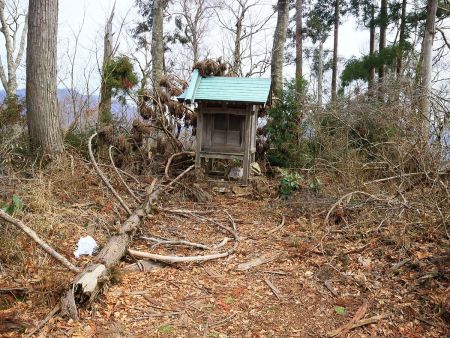 何か祀られているのだろうか！？山頂三角点はこの場所にはない