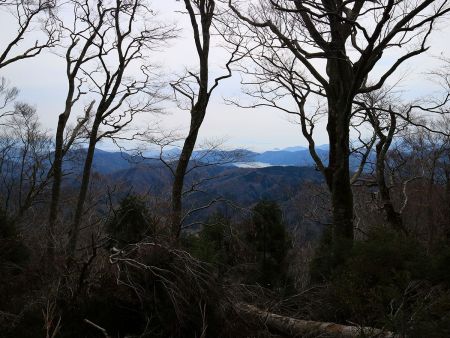 西林寺観音堂からかろうじて余呉湖！？や琵琶湖っぽい展望が少しだけ見えたので撮影しておいた