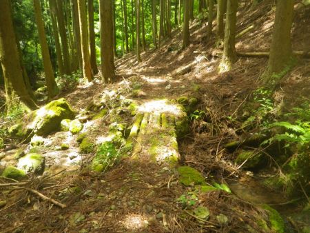 階段の下りが終わってこの橋のところまでくれば登山道はもうすぐ終わりになる